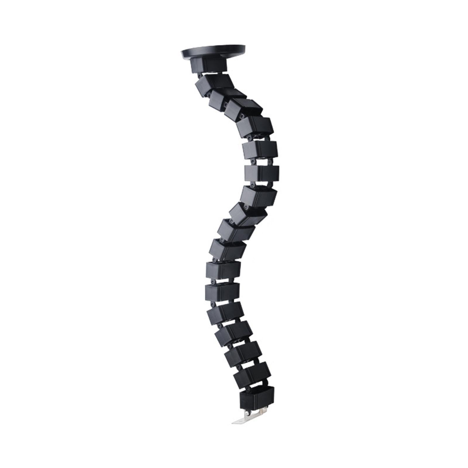 Quad Entry Wire Organizer Cord Cover Hider Easy to Use Desk Wire Channel Black-image-10