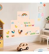 WUPIOS Magnetic Decal Wall Set of 6 Milk Tea Magnetic Chalkboard for Wall Peel and Stick Magnet S...
