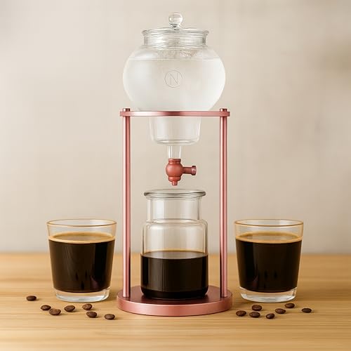 NISPIRA Luxury Ice Cold Brew Dripper Coffee Maker in Stainless steel, 600 ml Copper - Thumbnail 3