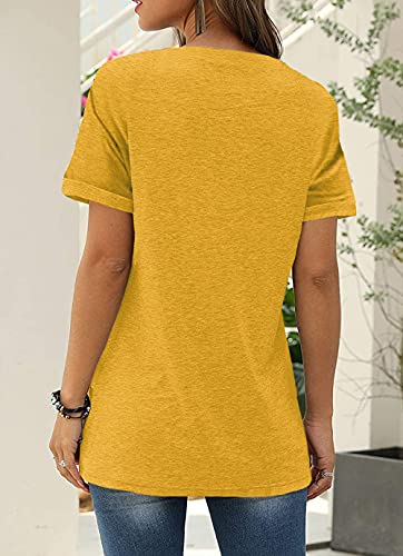 Bwogeeya Womens Sunflower T Shirts Summer Vintage Short Sleeve Cotton Graphic Printed Tees Tops #TOP2