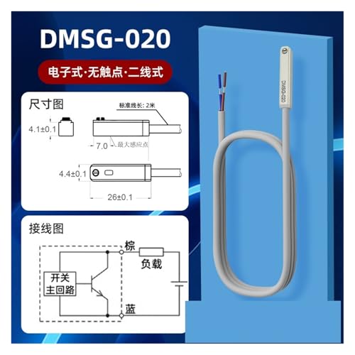 Sensor magnético cilíndrico DMSG 020 de dos cables con interruptor de proximidad 2