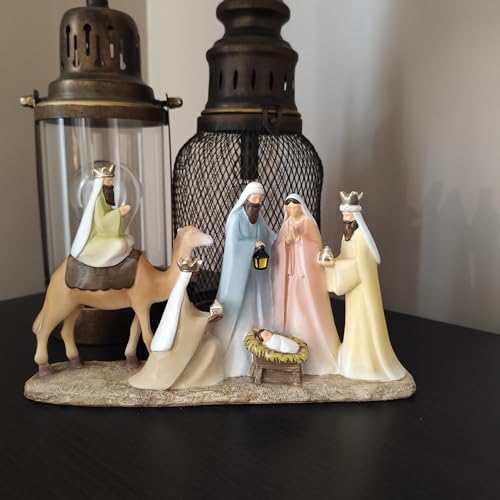 Crèche de Noël trois mages Heaven Sends en résine pour décoration