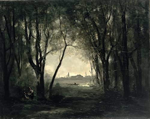 Affiches Paysage avec un lac Corot déco salon nature pour créer un espace de détente