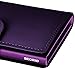 Secrid Mini Wallet, Matte Purple, Genuine Leather, RFID Safe, Holds up to 12 Cards