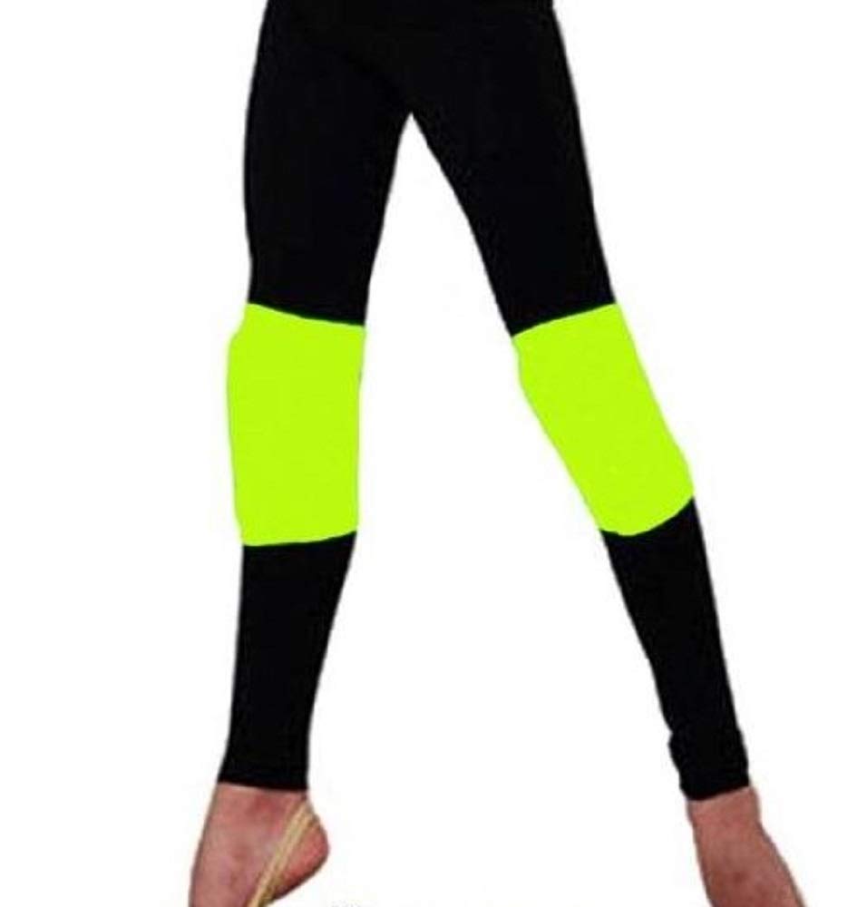 Pair of Pastorelli knee pads for Rhythmic Gymnastics (Fluo Yellow, L (for 15+ y.o.))