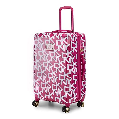 Image of DKNY Deco Signature Range Dark Pink Color 24 inch Medium Trolley