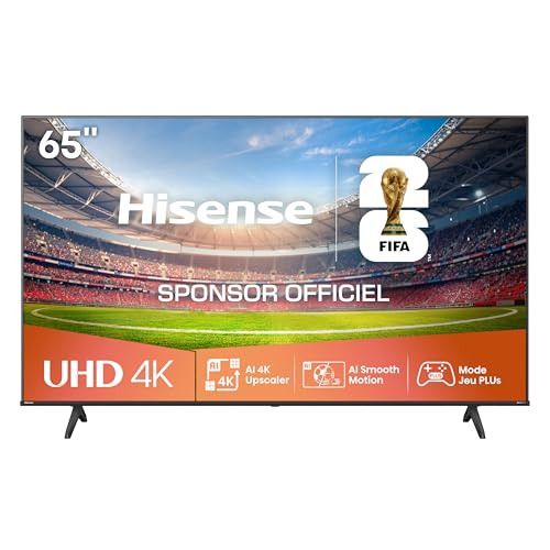Hisense 65 inch Smart TV 65A6Q 4K UHD, Dolby Vision, HDR, VIDAA with Youtube, Netflix, Disney+, Channel +(2025 Model)