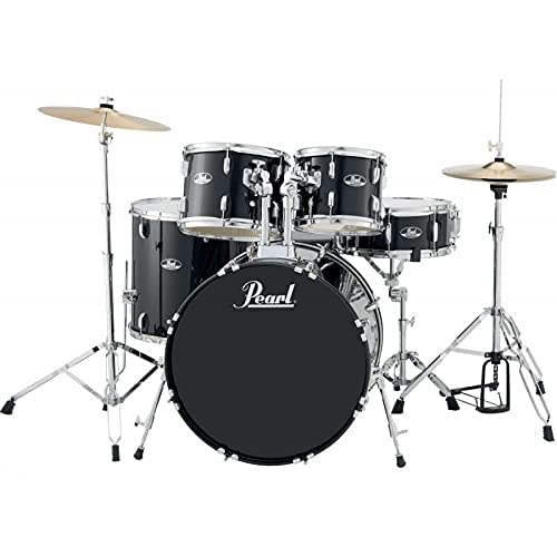 Batterie Pearl Roadshow Rock 22 » 5 fûts – Jet Black - Les Beatles, Paul McCartney, John Lennon, RIngo Starr, George Harrison Batterie Pearl Roadshow Rock 22'' 5 fûts - Jet Black