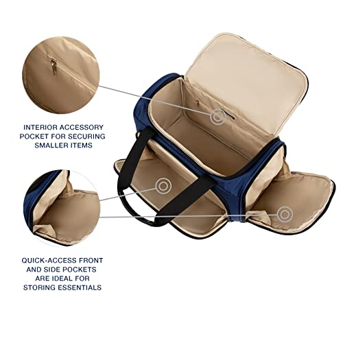 Travelpro Runway 2-Piece Luggage Set, Carry On Softside Expandable 4-Wheel Spinner Suitcase & Carry On Underseat Luggage Soft Tote Bag, Men And Women, Blue #TOP2