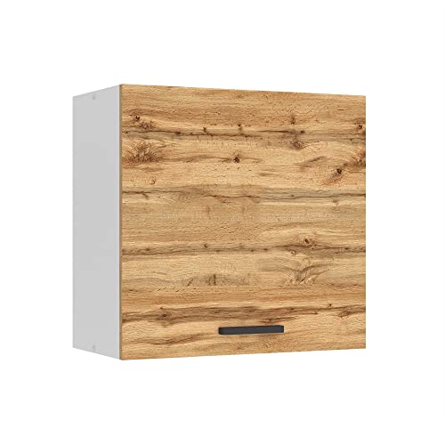 Belini Hängeschrank Küche, Küchenschränke SG. Breite 60 cm. Oberschrank mit 1 Tür, Küchenhängeschränke, Wandschrank Hängend, Wotan-Eiche