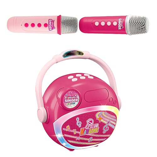 Leftwei Máquina de Karaoke Portátil de Mano de 500 MAh, Altavoz con Micrófono Inalámbrico, Juego de KTV Recargable con Sonido Envolvente 3D, Ideal para Fiestas en Casa, Cumpleaños, Exteriores y