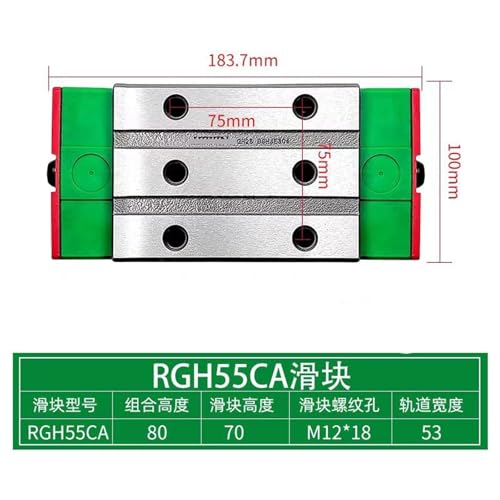 Guide à rouleaux de précision RGH55CA linéaire pour commande numérique - 3