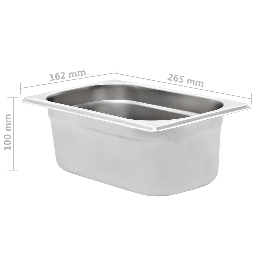 Accesorios para electrodomésticos de cocina Gastronorm contenedores 8 piezas GN 1/4 100 mm acero inoxidable hogar y jardín