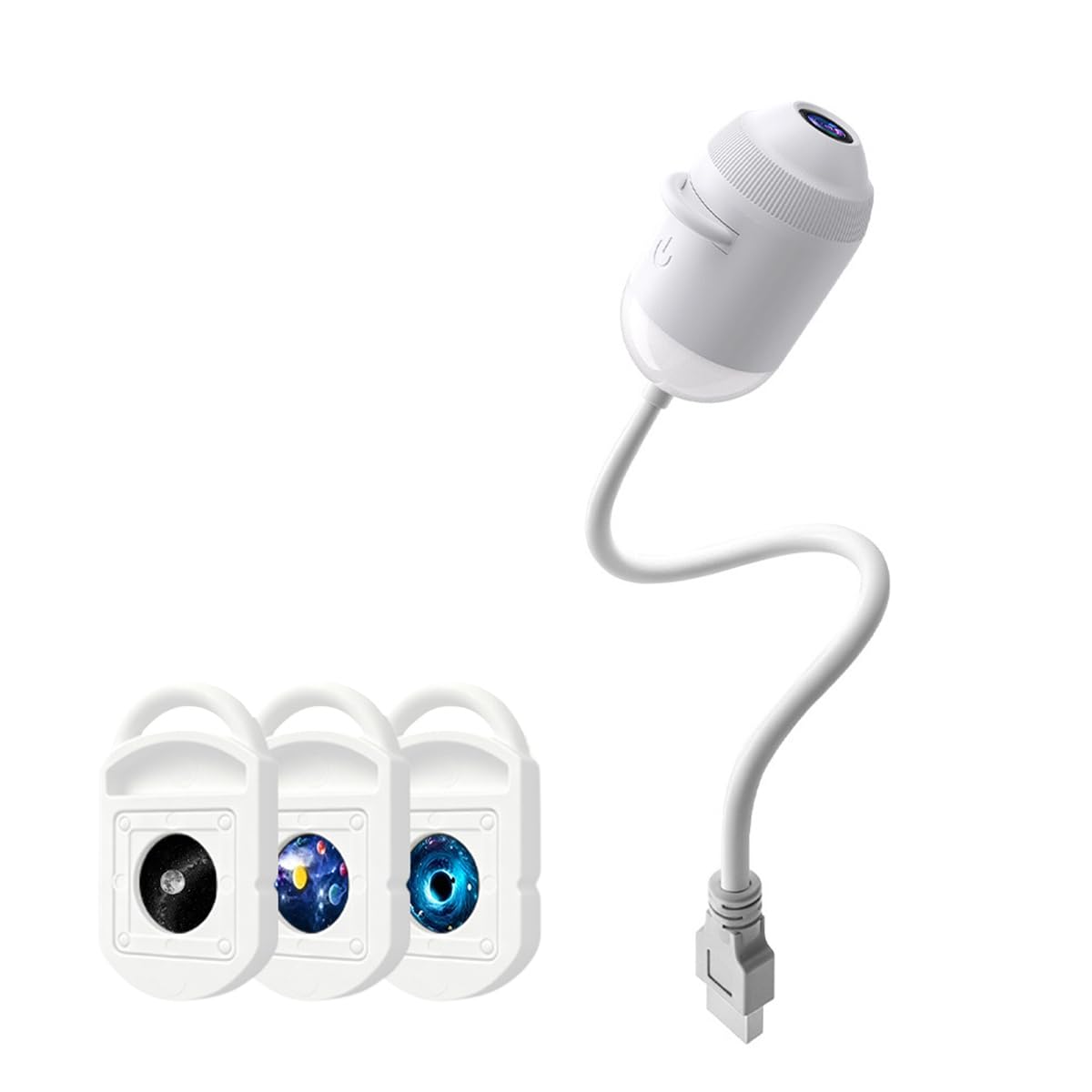 Smart Night Light Projector HD Starry Sky Projection Night Light Plug and Play 360° Rotating lamp Head USB Powered Suitable for car, Home, Bedroom and Ambient Lighting(3 Star Shards)