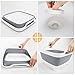 Yummy Sam Collapsible Dish Basin 9L(2.4Gallon) with Draining Plug Foldable Food Strainers Over The Sink Colander Fruits Drainer Basket Vegetable Space Saving Kitchen Storage Basket (Grey)