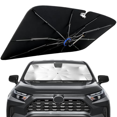 Windshield Sun Shade for Toyota RAV4 2019-2026 with 360° Rotating Shaft