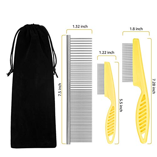 BENSEAO Flea Comb for Cats Dog Comb Lice Comb Metal Teeth Durable Tear Stain Dog Combs Remove Float Hair Combing Tangled⦠- Image 8