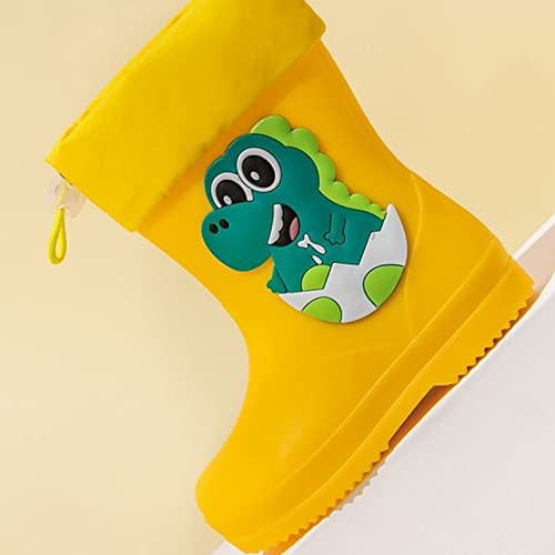 IWIHMIV Kid's Rain Boots Toddlers Girls Lightweight Rubber Rain Boots Non Slip Comfortable Drawstring Water Shoes4