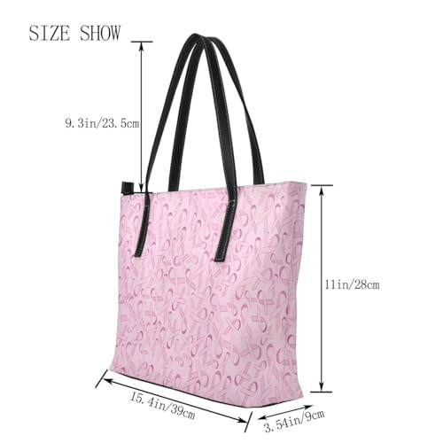 Sac à main de luxe imperméable en polyuréthane à ruban rose - 2