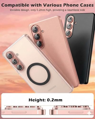 Image of Camera Lens Protector for Samsung Galaxy S26 / S26 Plus Pink Gold AR AF Coated 9H Tempered Glass Camera Guard, Anti Drop, Scratch Resistant Camera Lens, Case Friendly Waterproof Heavy Duty UHD Clear Camera Cover