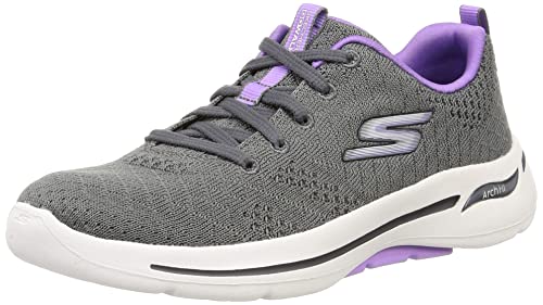 Skechers Women's Go Walk Arch Fit Unify, Gray/Lavender, 7.5
