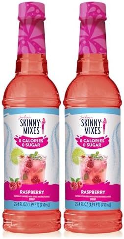 Jordan's Skinny Mixes Raspberry Syrup, Pack of 2, 25.4 fl oz