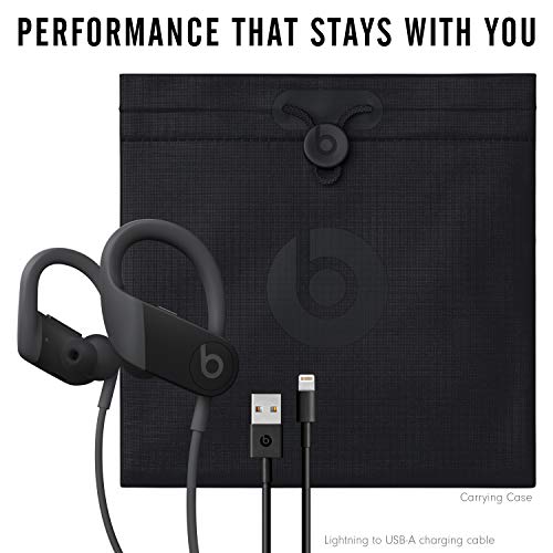 Powerbeats High-Performance Wireless Earbuds - Apple H1 Headphone Chip, Class 1 Bluetooth Headphones, 15 Hours of Listening Time, Sweat Resistant, Built-in Microphone - Black