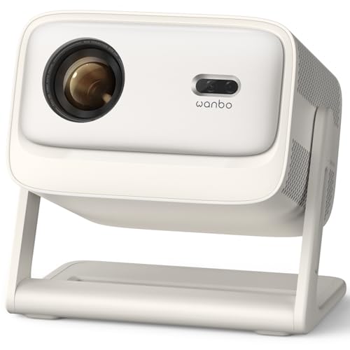 Image of Official Licensed Google TV 4K Smart Projector with WiFi and Bluetooth, Wanbo Vali 1 Pro Dolby Audio, MEMC, Native 1080P, 900ANSI Auto Focus & Keystone, 260" Portable Home Outdoor Movie Projector