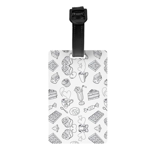 TYANG Etiquetas de equipaje negras para maleta, viaje y crucero, etiqueta de nombre