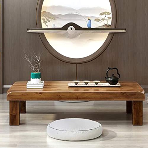 Mesa tatami de café japonesa de madera maciza moderna para salón pequeño 6