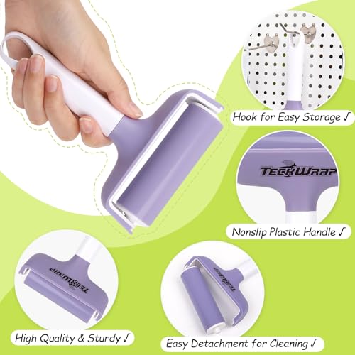 TECKWRAP Brayer Roller & Mat Tweezers Remover Set, Brayer Roller Tool Set Brayer Rollers for Printmaking Rubber Brayer Rollers for Crafting Printmaking, Print, Ink, Stamping Tools - Thumbnail 6