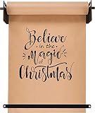 Varsoul 18'' Wall Mounted Kraft Paper Roll Dispenser & Cutter,Black Butcher Paper Dispenser, Farmhou