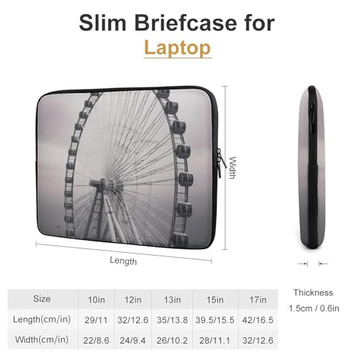 Funda para Laptop 15 pulgadas Gris Ferris Wheel Slim miniatura 2