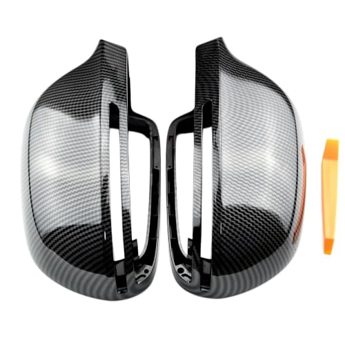 Capuchon de rétroviseur motif carbone ultra résistant pour Audi A3 8P A4 A5