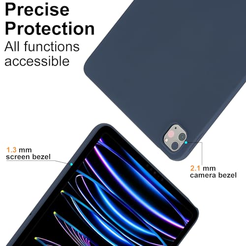 Coque silicone iPad Pro 13 2024 antichoc et légère bleu mat - 7