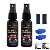Nurafix Nano Spray de Réparation de Rayures de Peinture de Voiture, Spray de Réparation de Rayures de Voiture, Efface Rayure Auto, Car Scratch Remover pour Réparation Rapide des Rayures (2PC)