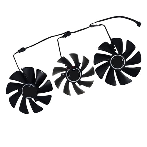 LINGOZS 3er-Set GAA8S2U GA91S2H, Grafikkartenlüfter, GPU-Kühler, für Powercolor, Red, Devil und Dragon RX 6950, 6800 XT 16 GB, 6700 6750 12