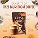RYZE SUPERFOODS Mushroom Medium Roast Coffee Starter Kit, USDA Organic Instant Coffee with 6 Adaptogenic Mushrooms and for Energy, Focus, Digestion, Immunity with Lions Mane & Turkey Tail 60 Serving