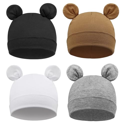DRESHOW BQUBO 4 Pieces Baby Beanie Newborn Toddler...