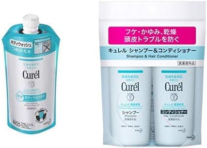 Amazon セット買い キュレル ボディウォッシュ つめかえ用 340ml 赤ちゃんにも使えます 弱酸性 無香料 無着色 ボディソープ トライアルセット キュレル シャンプー コンディショナー シャンプー45ml コンディショナー45ml キュレル ボディソープ 通販