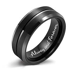 Black Groove, Engraved “Always and Forever”