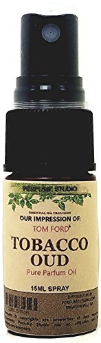 Perfume Oil IMPRESSION; No Alcohol Undiluted Fragrance Oil in 15ml Spray Plastic Bottle (Tobacco Oud Type) Perfume Oil IMPRESSION; No Alcohol Undiluted Fragrance Oil in 15ml Spray Plastic Bottle (Tobacco Oud Type)