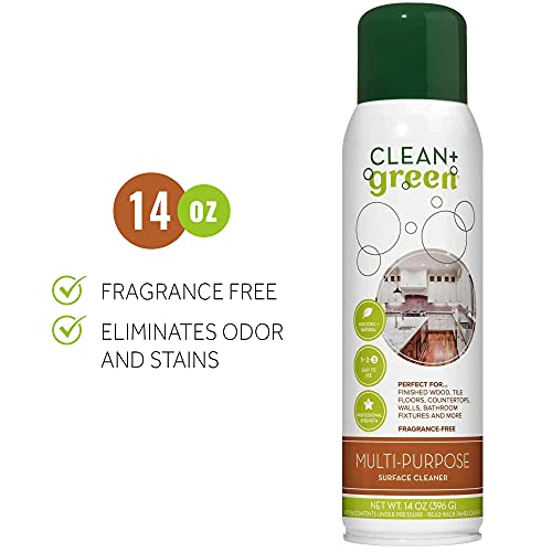 Multi-Surface Cleaning Spray and Odor Eliminator, 2 Pack, 14 oz, Unscented - Non-Toxic, Eco-Friendly Wall and Floor Cleaner for Hardwood, Tile, Countertops, Bathroom Fixtures - Premium Biodegradable, Natural Cleaning Products