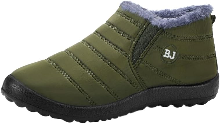 Snow Boots for Women Winter Boot with Comfortable Warm Fur Lined Ankle Booties Outdoor Slip on Waterproof Short Boots