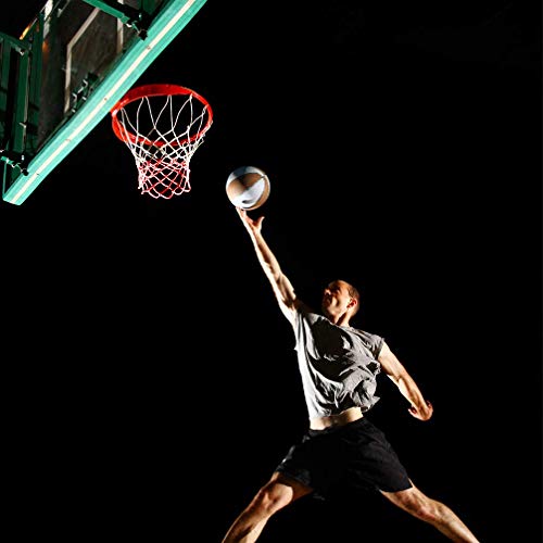 Aoneky Basketballkorb Φ45 cm mit mit Nylonnetz und 2 Druckfedern, 18mm massivem Stahlring, Basketballring Wandmontage für Garten Indoor-Outdoor-Basketballtraining - Image 7