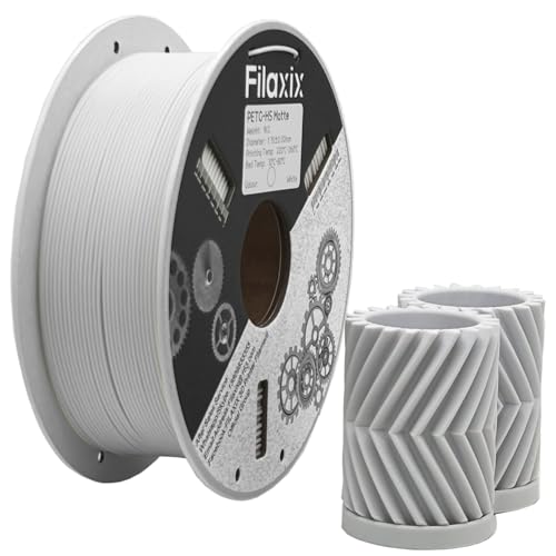 PETG Matte Rapid Filament 1.75mm,Max 500mm/s High Speed Printing, Compatible with Bambu LAB,Creality K1C,QIDI MAX3, FLASHFORGE Adventurer 5M, Prusa MK4 FDM 3D Printer,1KG,White