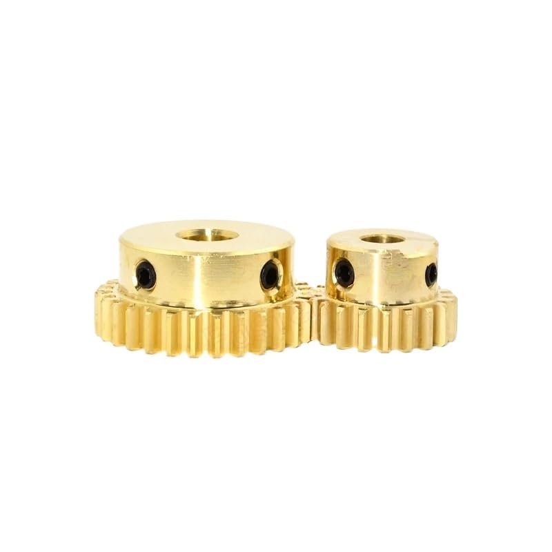 Bevel Gear Pinion Hardware Mechanical 1pc 1M Brass Spur Gear 1 Module 15 16 18 20 22 24 25 28 30 40 50 Teeth Motor Gears with Step Bore 12Mm(50 Teeth)