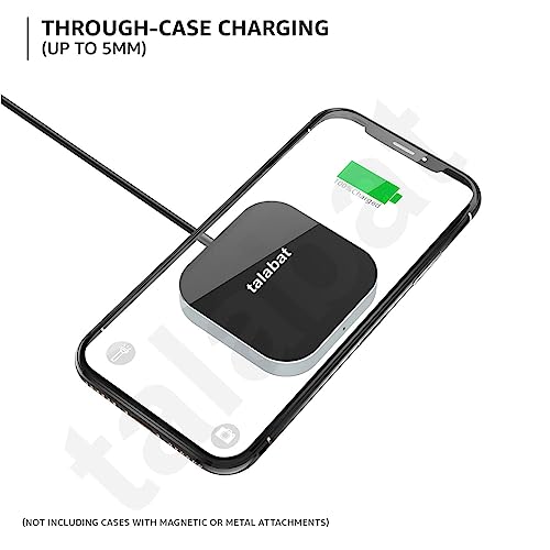 Image of Talabat Wireless Charger, 15W Max Charging Square Pad,Compatible with iPhone 15 Plus Xiaomi 14 Ultra,Galaxy S24 Ultra,One-Plus 12,ROG Phone 8 Pro,Vivo X100 Pro