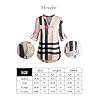 Moyabo-Womens-34-Cuffed-Sleeve-Zipped-V-Neck-Plaid-Tunic-Shirt-Blouses Moyabo Women's 3/4 Cuffed Sleeve Zipped V Neck Plaid Tunic Shirt Blouses