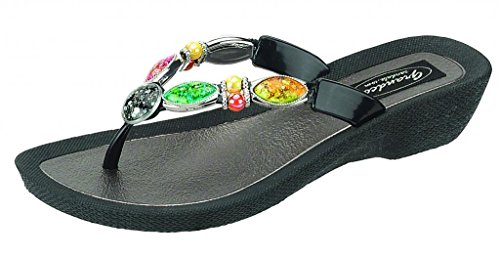 Grandco 26245E Black Rainbow 8 Thong #TOP15